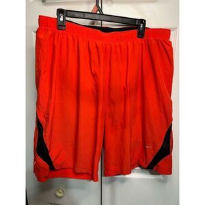 Saucony Men's 2XL Run Dry Athletic Shorts Red/Black Casual Summer